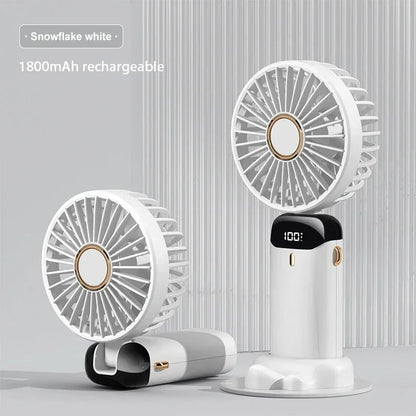 Polair Breeze Flex — Foldable Neck & Hand Fan with Display
