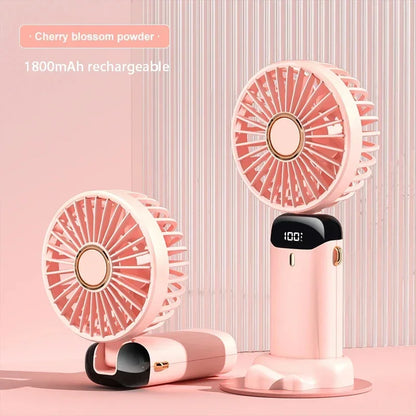 Polair Breeze Flex — Foldable Neck & Hand Fan with Display