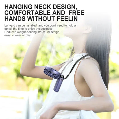 Polair Breeze Flex — Foldable Neck & Hand Fan with Display