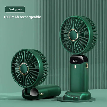 Polair Breeze Flex — Foldable Neck & Hand Fan with Display